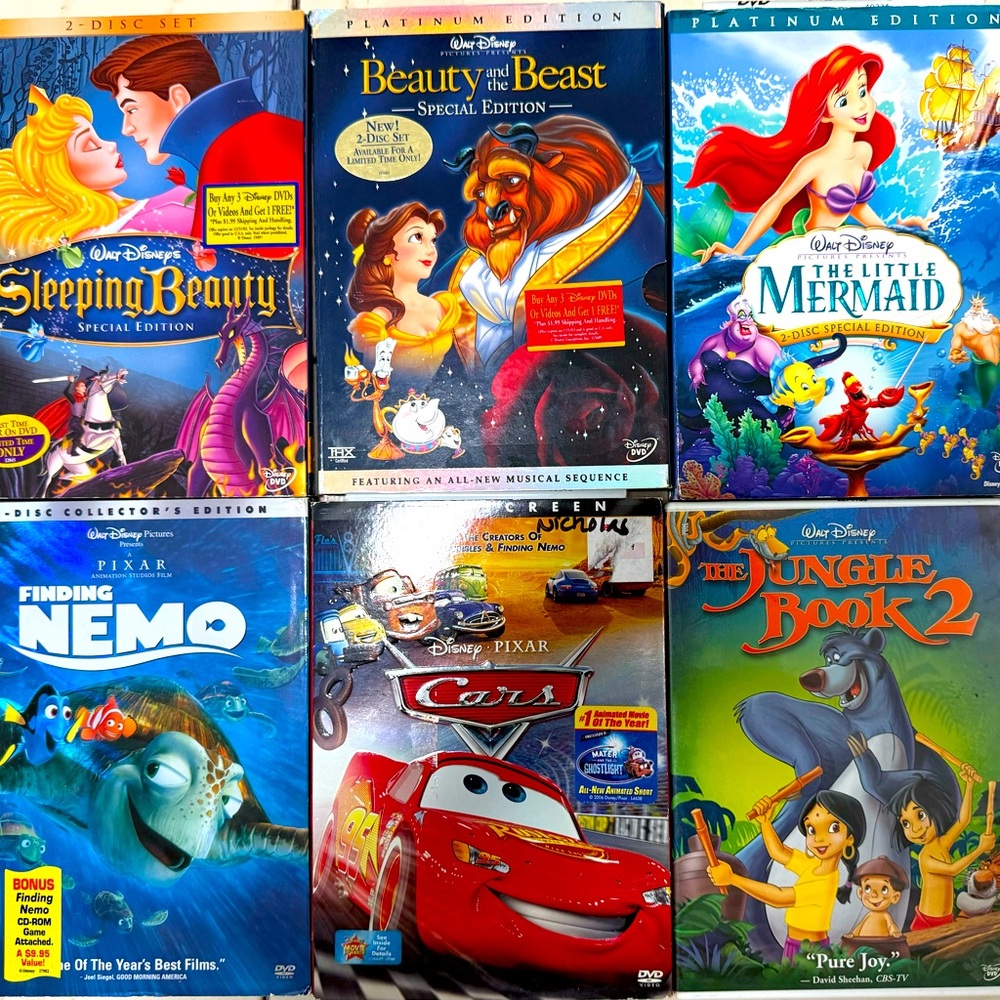Disney Animated Classics DVDs (6)